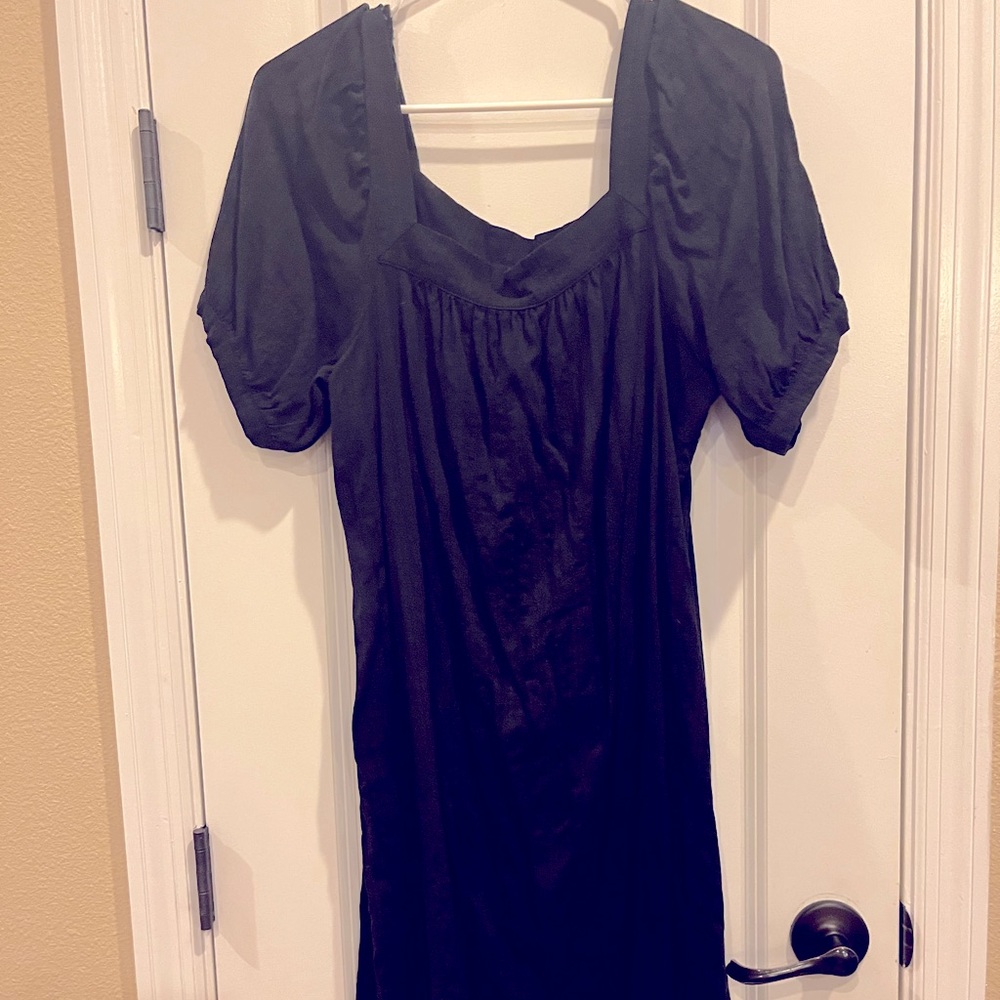 Black Square Neck Dress